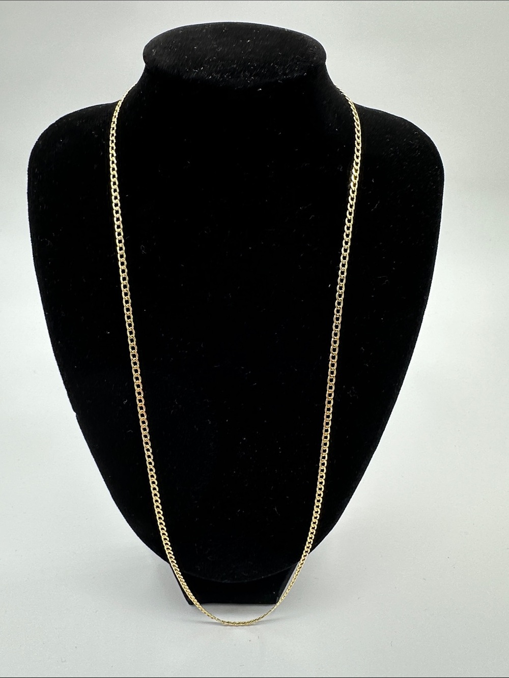 22” 2.5mm 10K Solid Gold Cuban Necklace